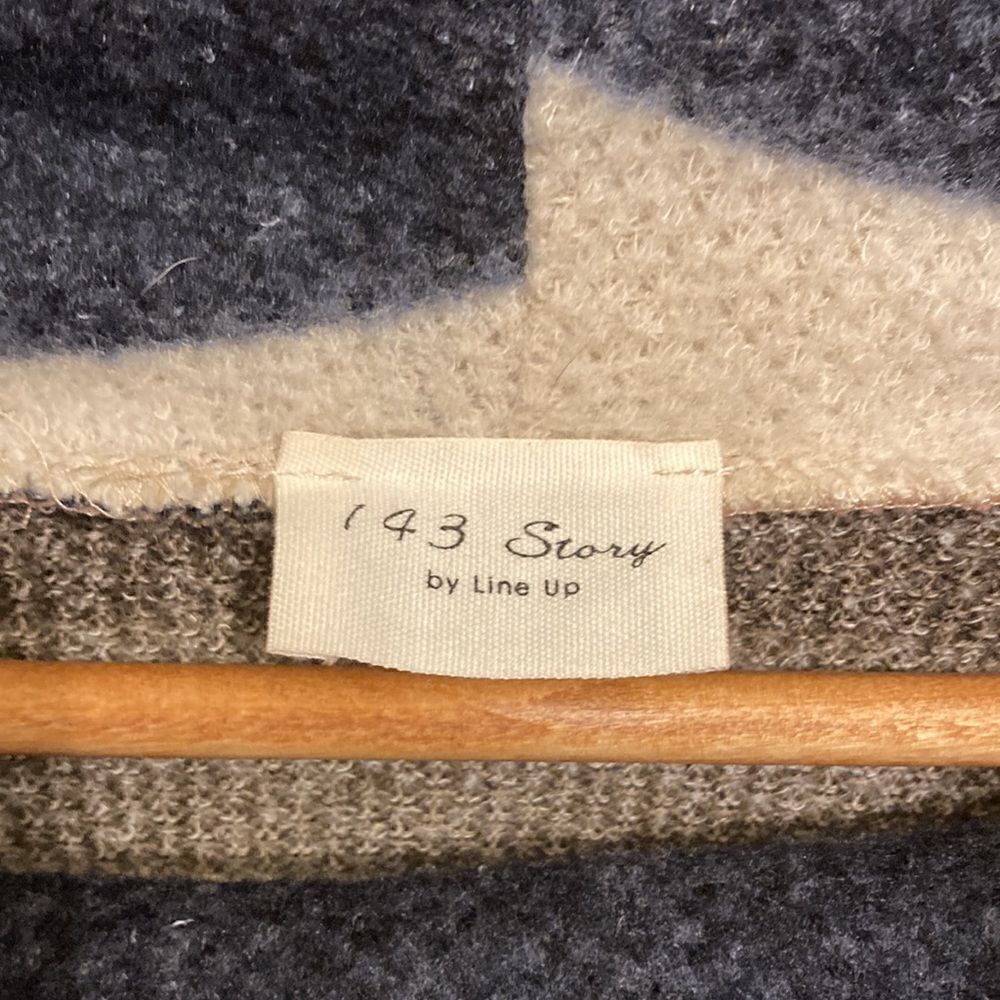 143 Story by Line Up Soft High Turtle Neck/Cowl Neck Striped Sweater - Picture 3 of 14